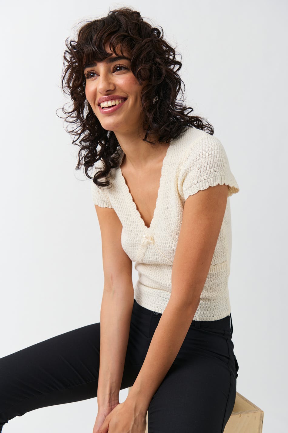 Crochet knitted top
