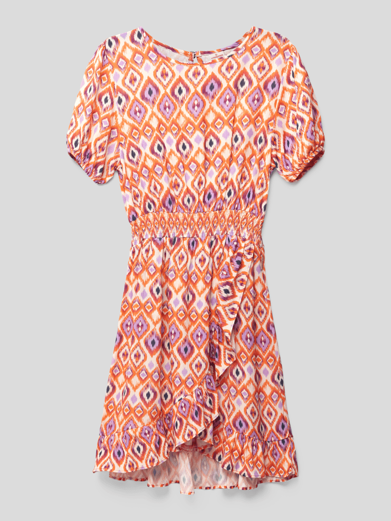 Kleid mit Allover-Muster Modell 'PAUDRINE' in offwhite