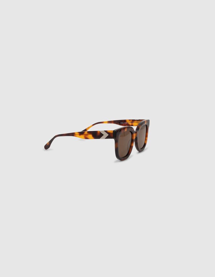 Lunettes solaires miel style oversize papillon Femme