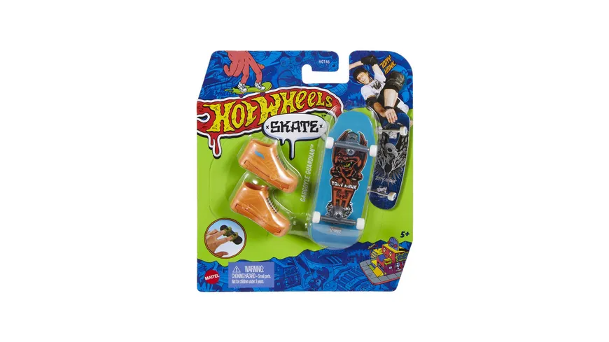 Hot Wheels Skate Fingerboard & Schuhe, Tony Hawk Skateboard, vers. Farben, 1 Stück, sortiert
