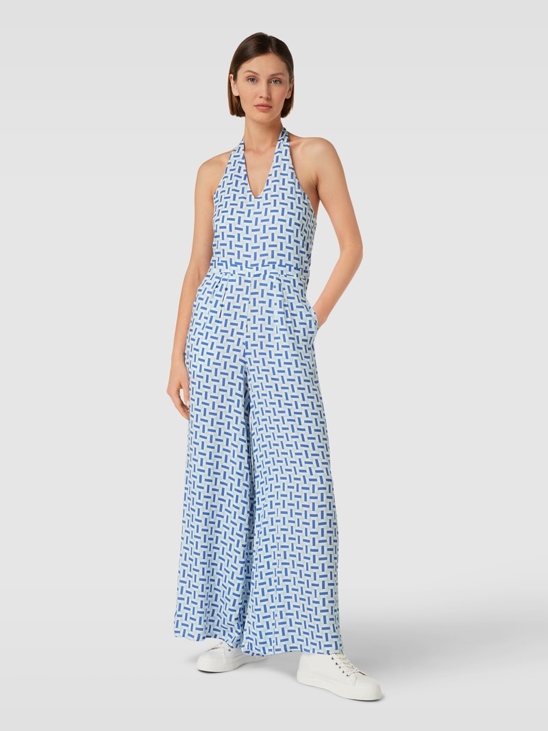 Jumpsuit mit Allover-Muster in royalblau