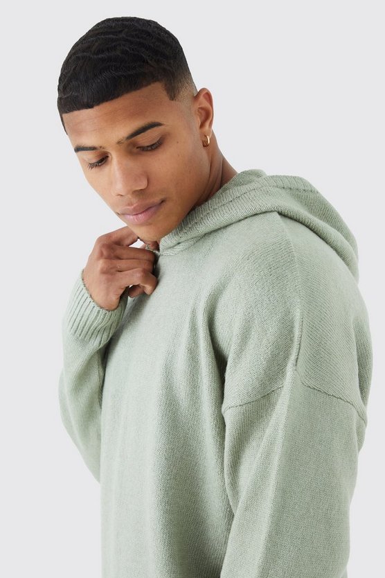 Kastiger Strick-Hoodie