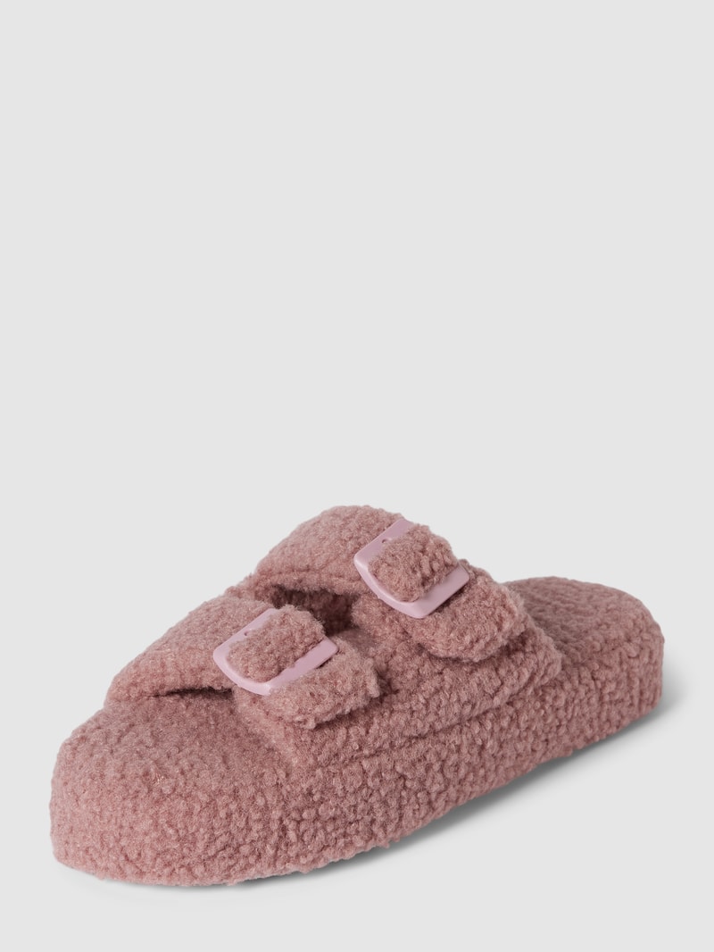 Hausschuhe aus Teddyfell in rosa