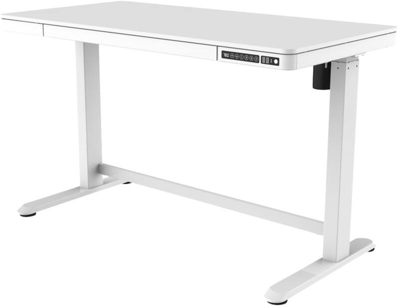 Euroseats Sitz-Stehschreibtisch Kunststoff Weiß 602 x 1202 mm – 720 x 1210 mm