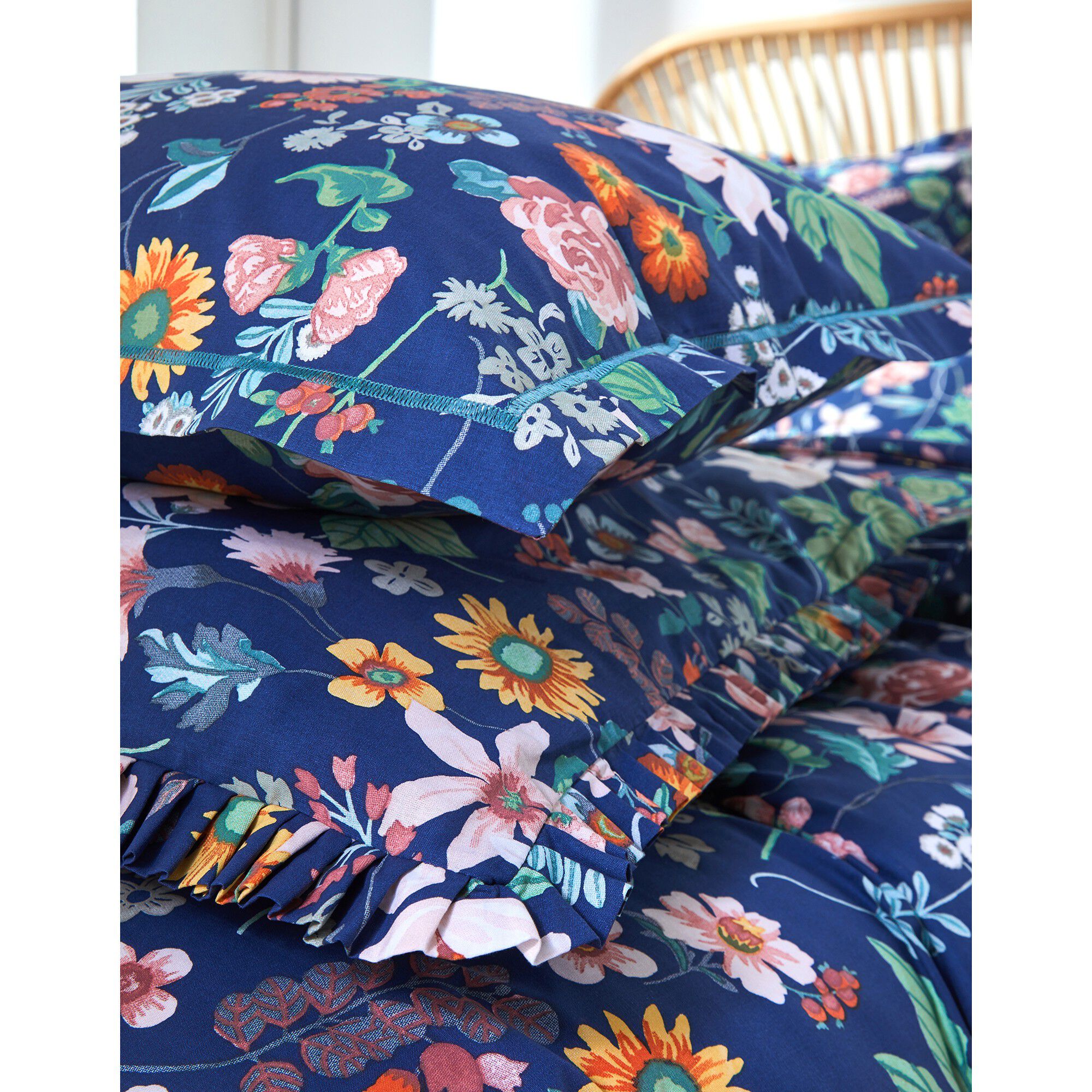 Linge de lit Kelly en coton imprimé floral