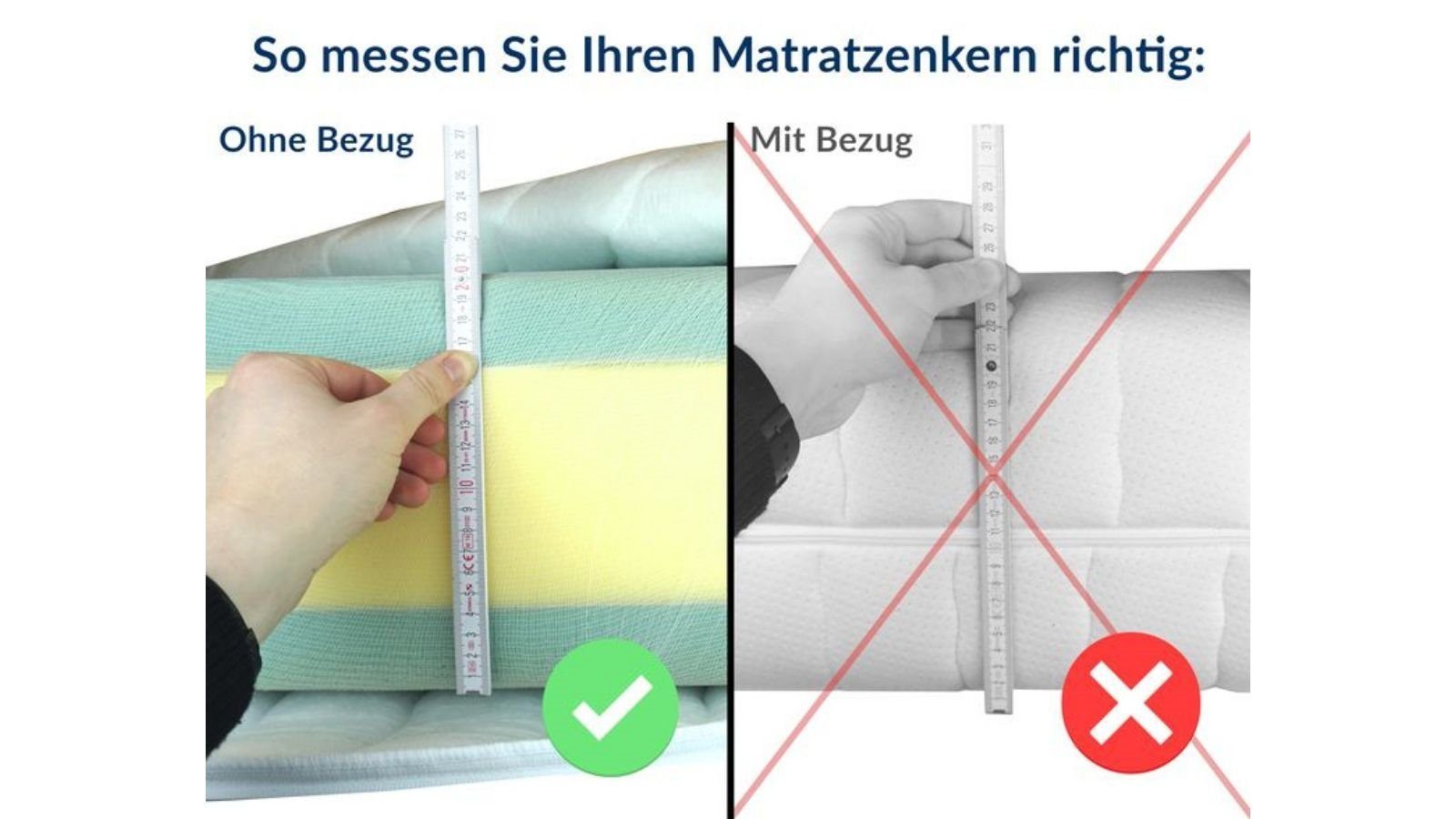 Matratzenersatzbezug Hochwertiger Organic Cotton Matratzenbezug AM Qualitätsmatratzen, 80x200x16 cm