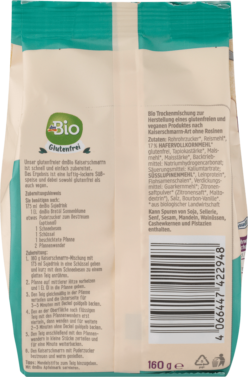 Backmischung Kaiserschmarrn, glutenfrei, 160 g