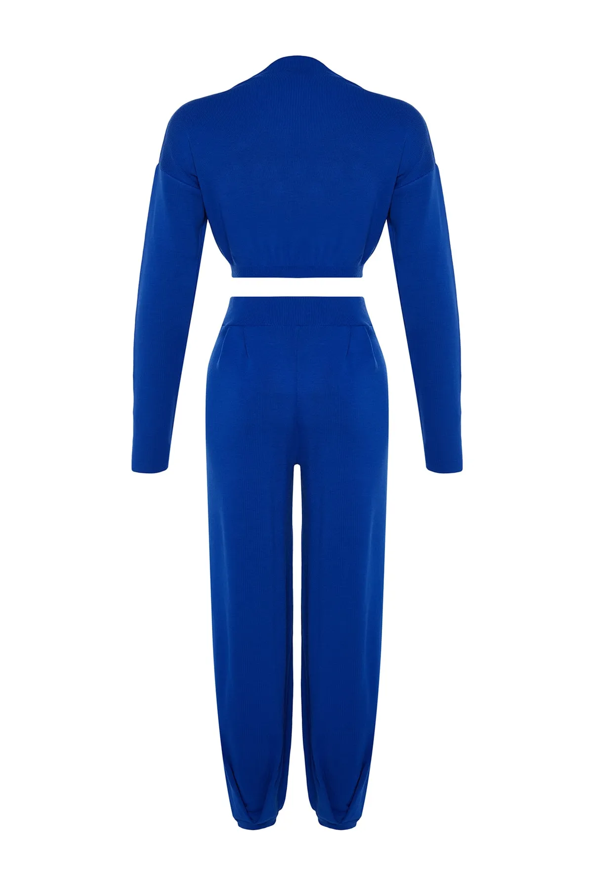 Trendyol Collection  Saks Super Crop Basic Strickoberteil und -unterteil im Set mit Stehkragen TWOAW24AU00007