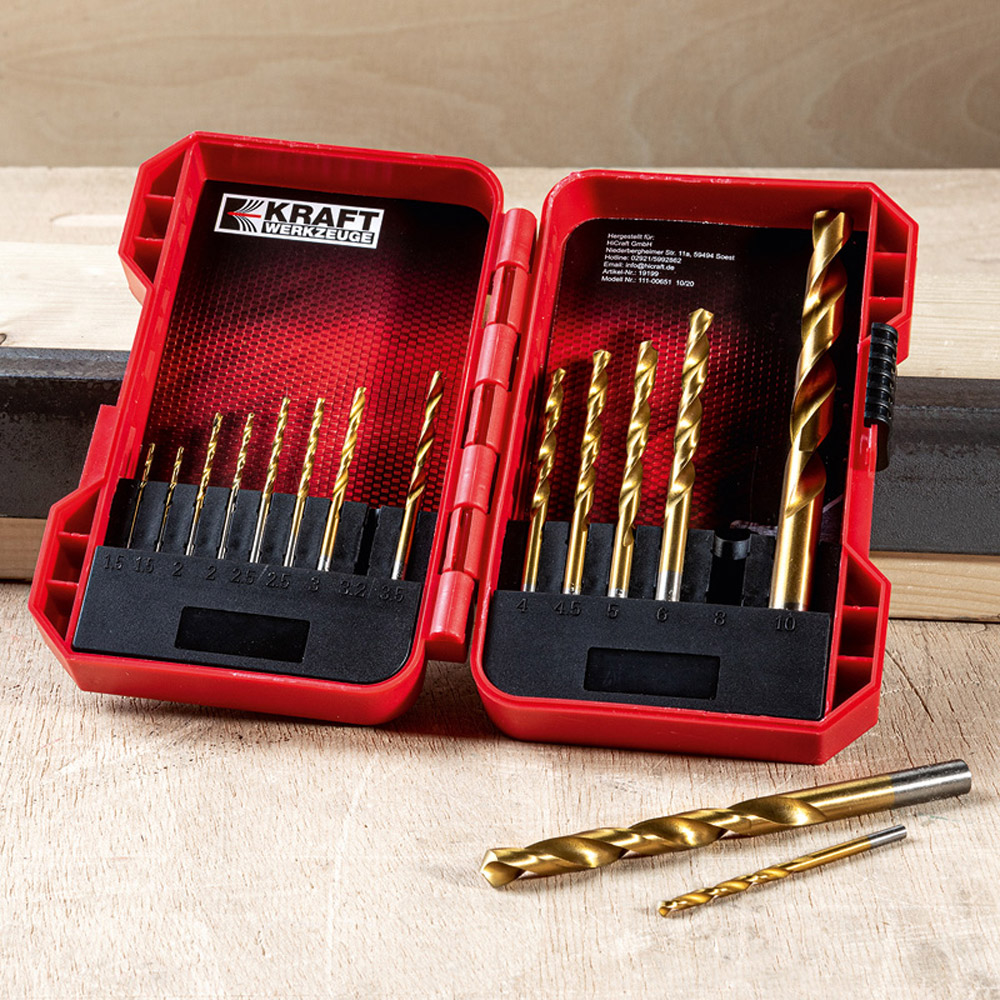 Kraft Werkzeuge HSS Kombibohrer-Set 15tlg.