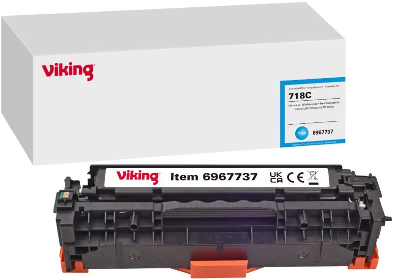 Viking 718 Kompatibel Canon Tonerkartusche Cyan