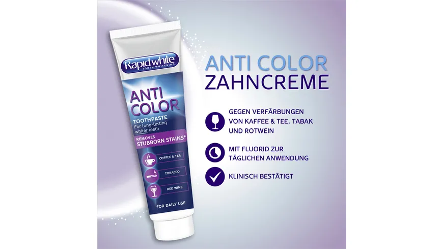RAPID WHITE Anti-Color Zahncreme 75 ml