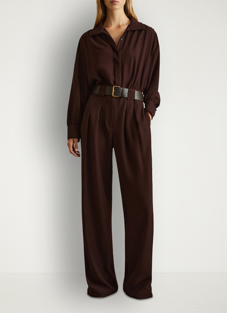 Reiss Czara wide fit jumpsuit with belt