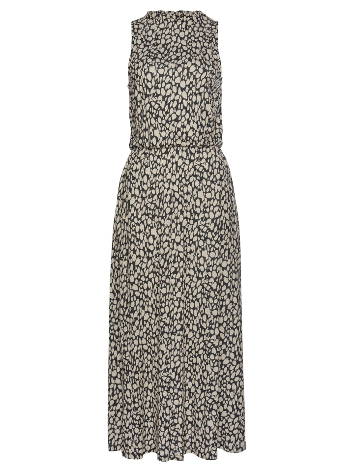 LASCANA Jerseykleid in schwarz-beige-bedruckt günstig kaufen