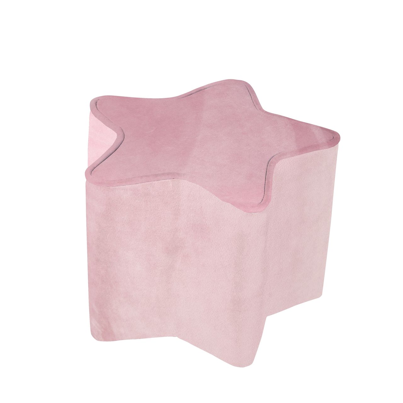 Roba Kinderhocker in Sternform „Lil Sofa“, bequemer Hocker mit Samtstoff in der Farbe Mauve, Pouf