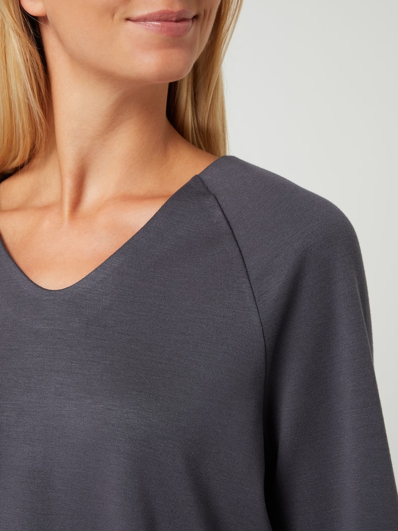 Sweatshirt mit 3/4-Arm in anthrazit