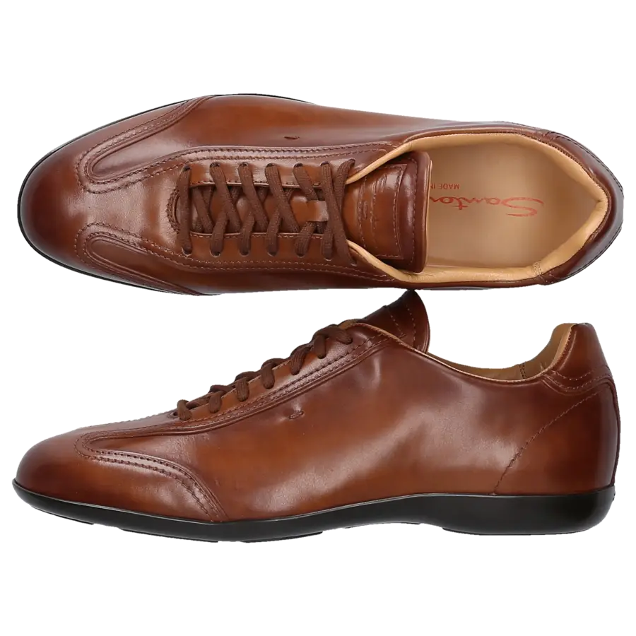 Santoni - Sneaker low AMG Kalbsleder - beige