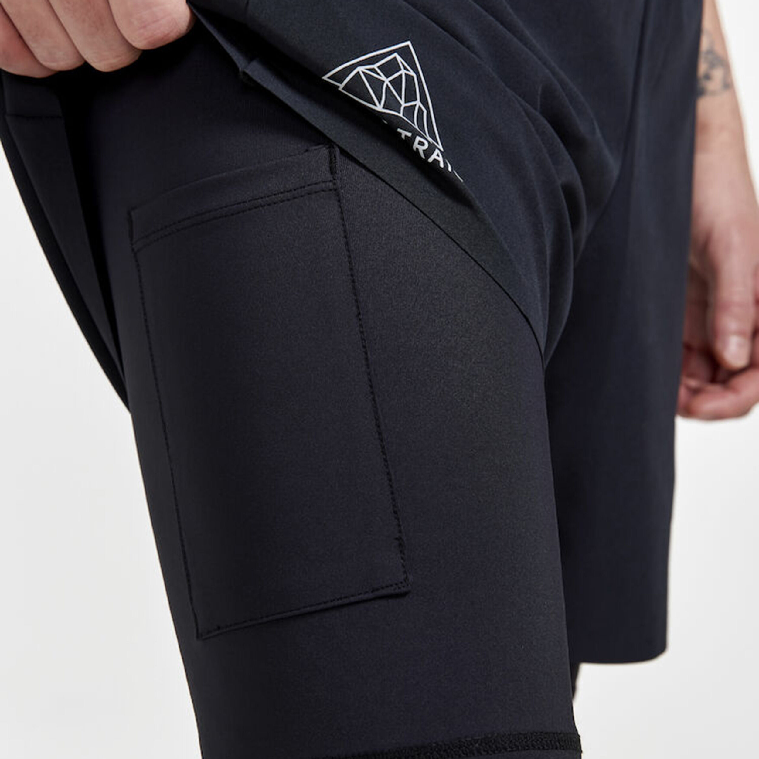 Pro Trail 2in1 Laufshorts Herren - Schwarz
