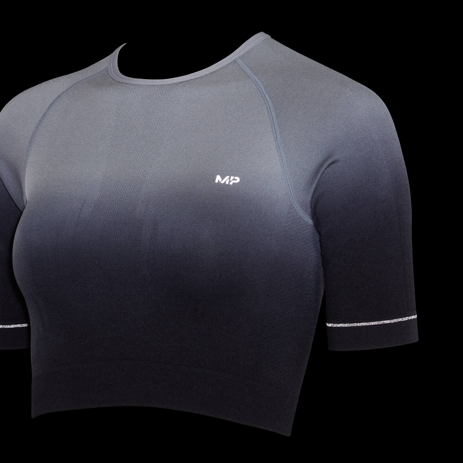 Crop top sans coutures MP Velocity Ultra pour femmes – Noir