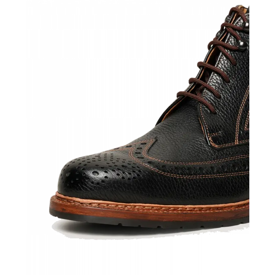 Heinrich Dinkelacker - Stiefel BUDA FULL-BROGUE AZ Kalbsleder - schwarz