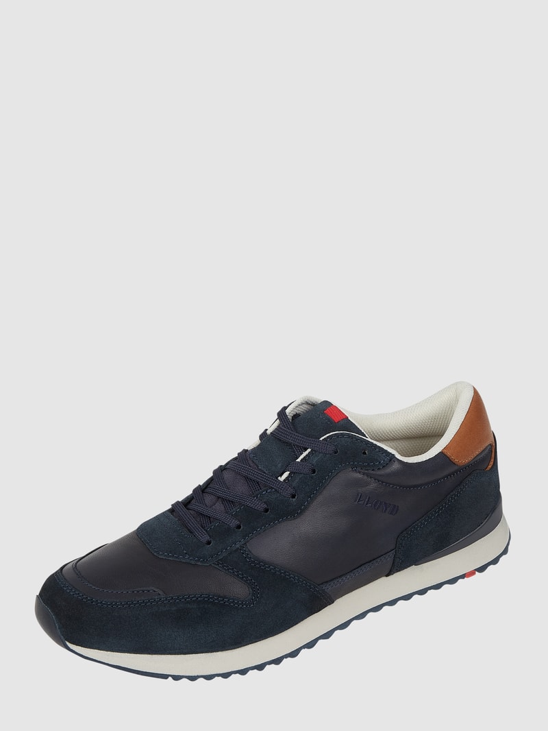Sneaker aus Leder Modell 'Edmond' in marineblau