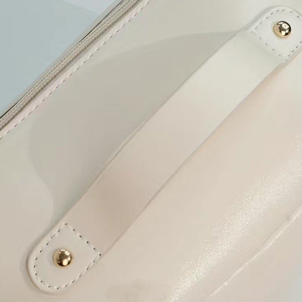 Nur Online 75 Kosmetiktasche Kosmetiktaschen Tragbar Umfangsreich Kapazität Reise Make-up Tasche, PU Leder, Schlichter Optik Tragbarer Make-up Tasche
