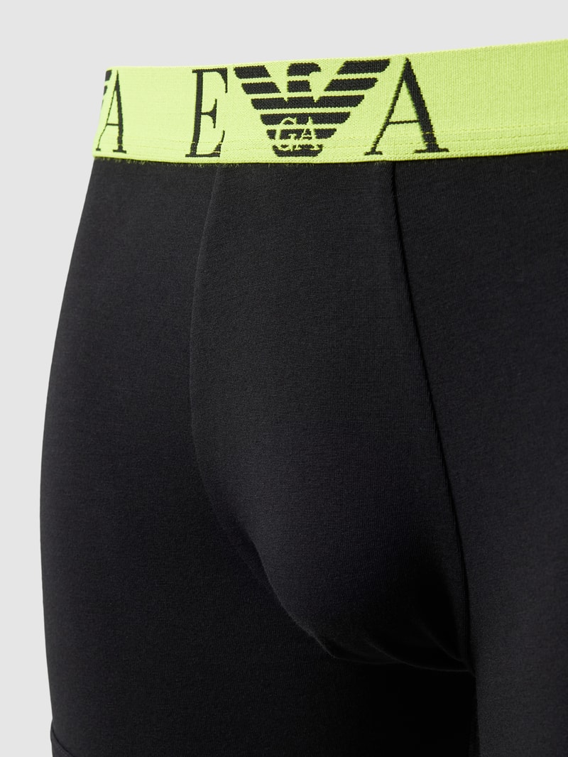 Pants mit Label-Bund Modell 'BOLD MONOGRAM' im 3er-Pack in schwarz