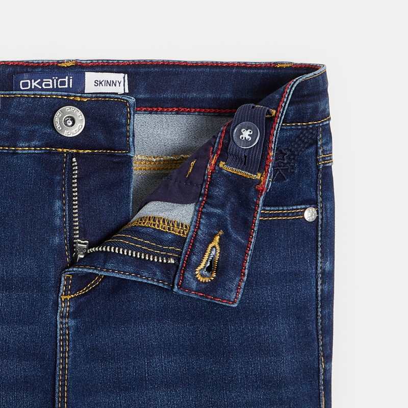 Jean skinny stretch 5 poches bleu fille