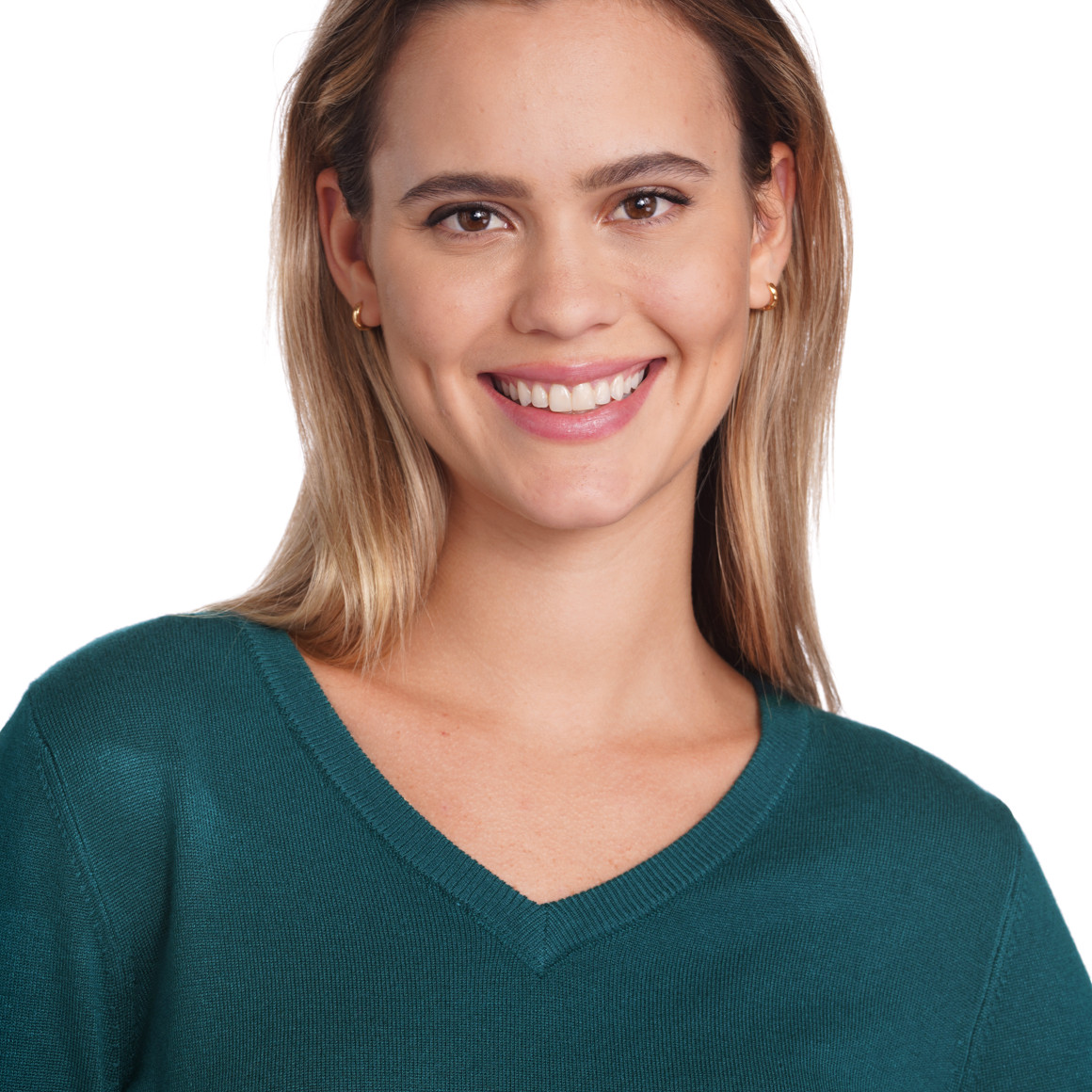 Damen Feinstrickpullover mit V-Ausschnitt