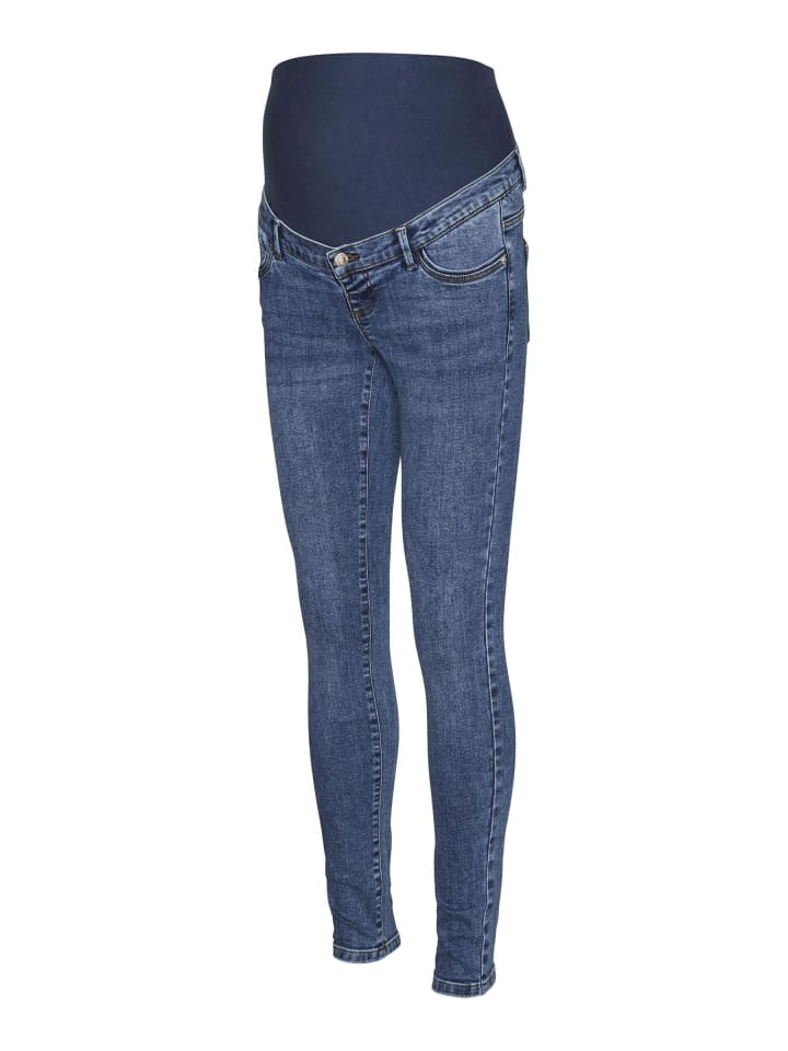 Vero Moda Umstandsjeans mit Skinny Fit in Medium Blue Denim günstig kaufen