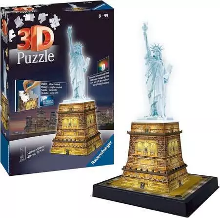 Ravensburger Freiheitsstatue bei Nacht
