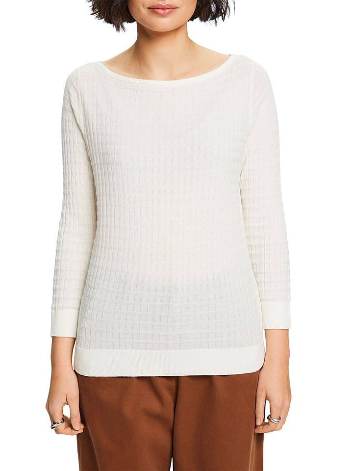 ESPRIT Pullover in Weiß günstig kaufen