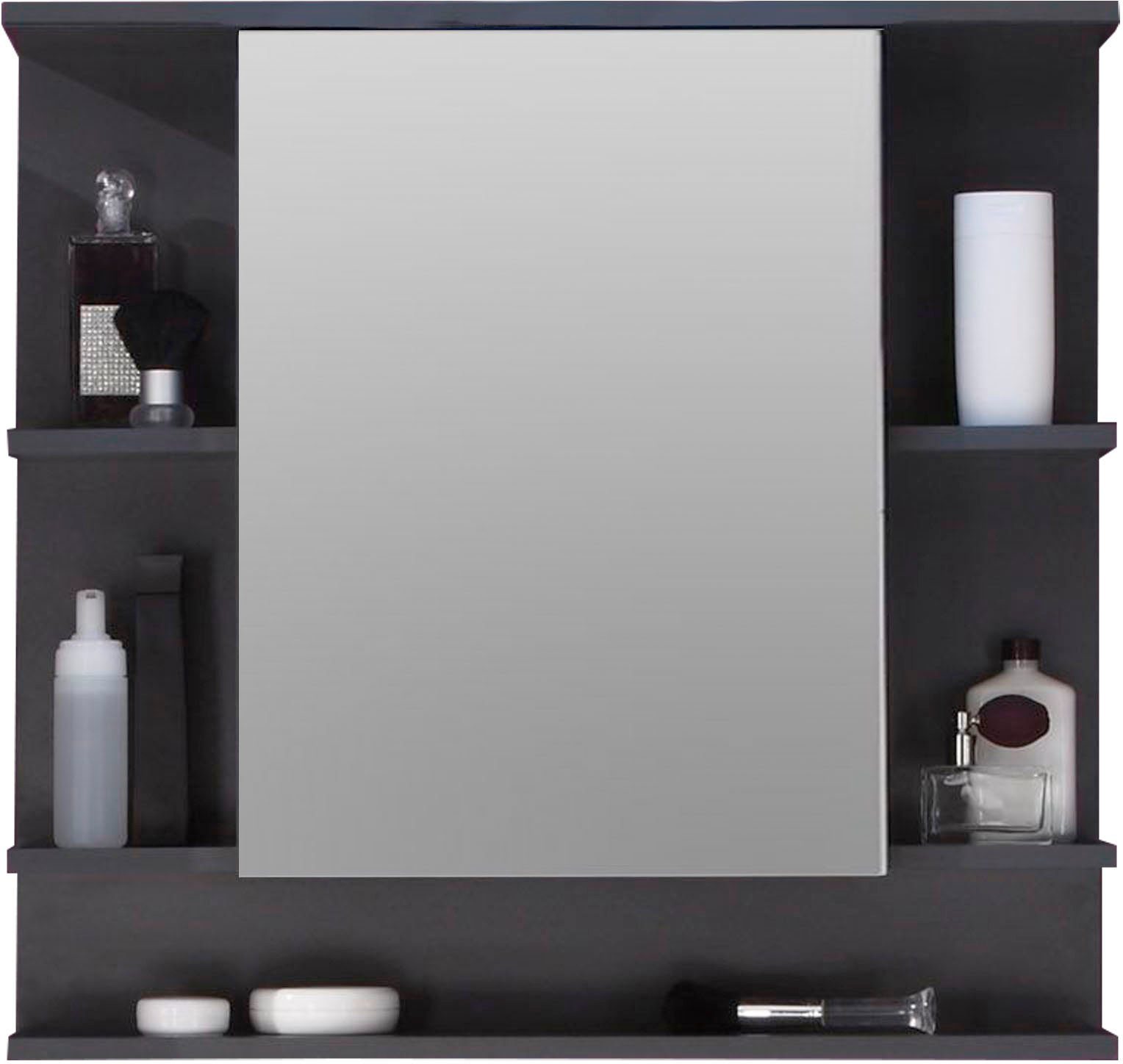 welltime Spiegelschrank Tias (1-St) Spiegel, B/H/T: ca. 72 / 76 / 20 cm, dunkelgrau, ohne Beleuchtung