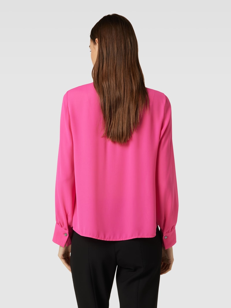 Bluse mit Volants in pink