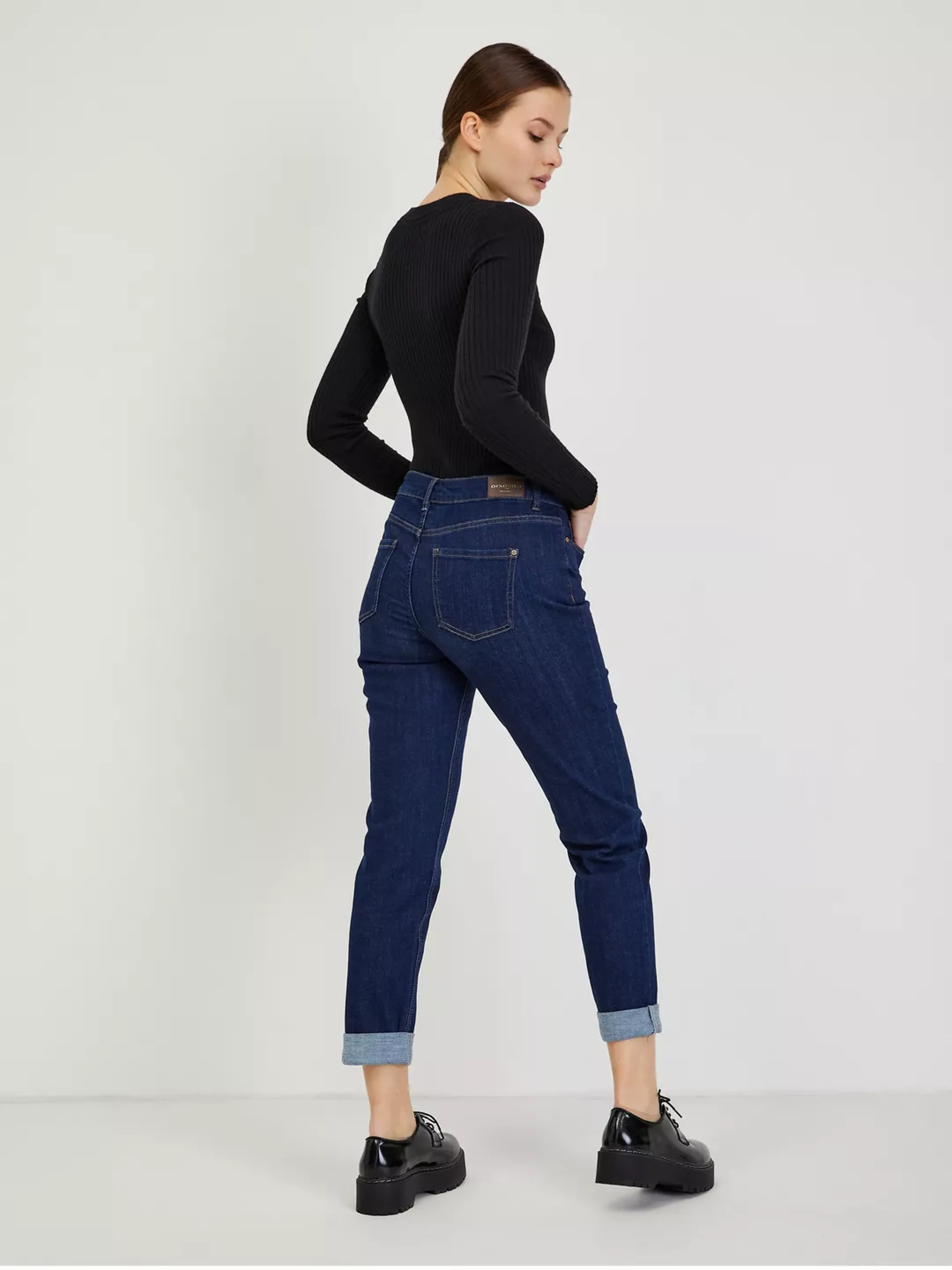 Dunkelblaue Damen-Boyfriend-Jeans ORSAY