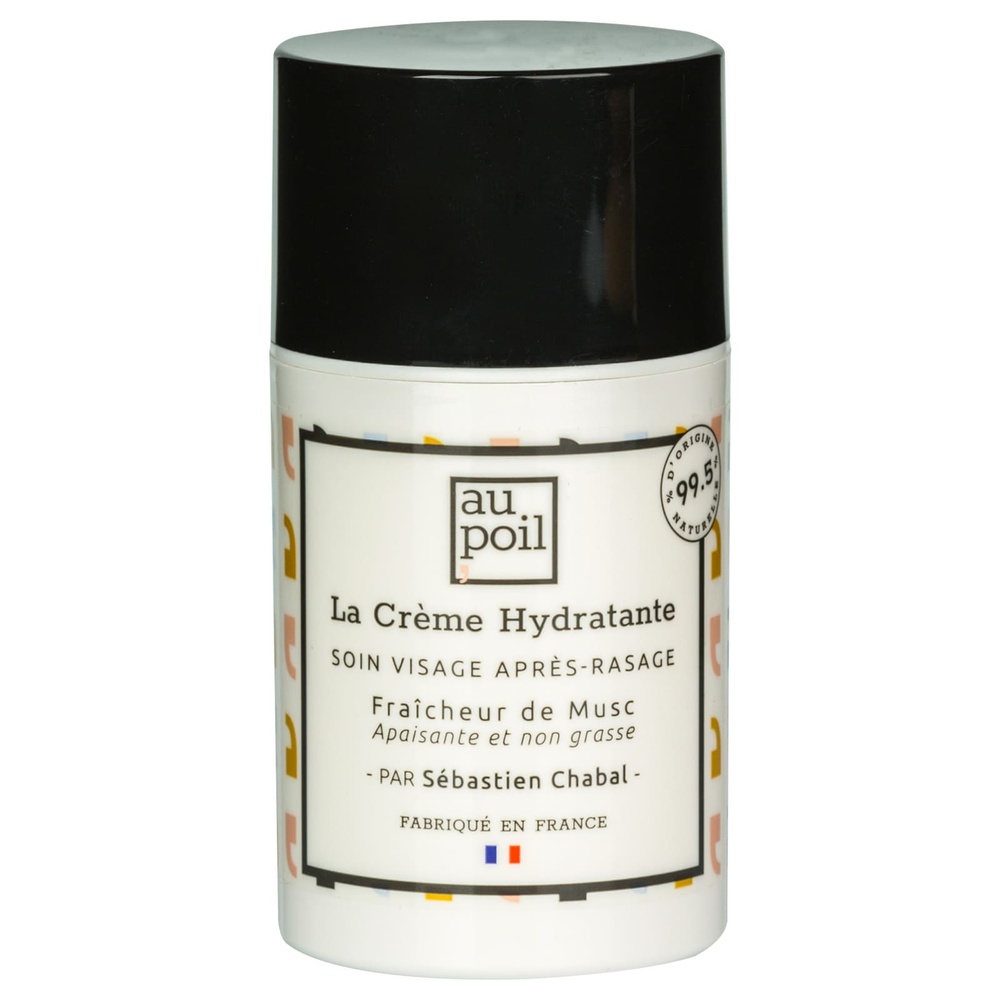 au poil La crème Hydratante soin visage Crème soin visage après-rasage hydratant,   apaisante et non grasse
