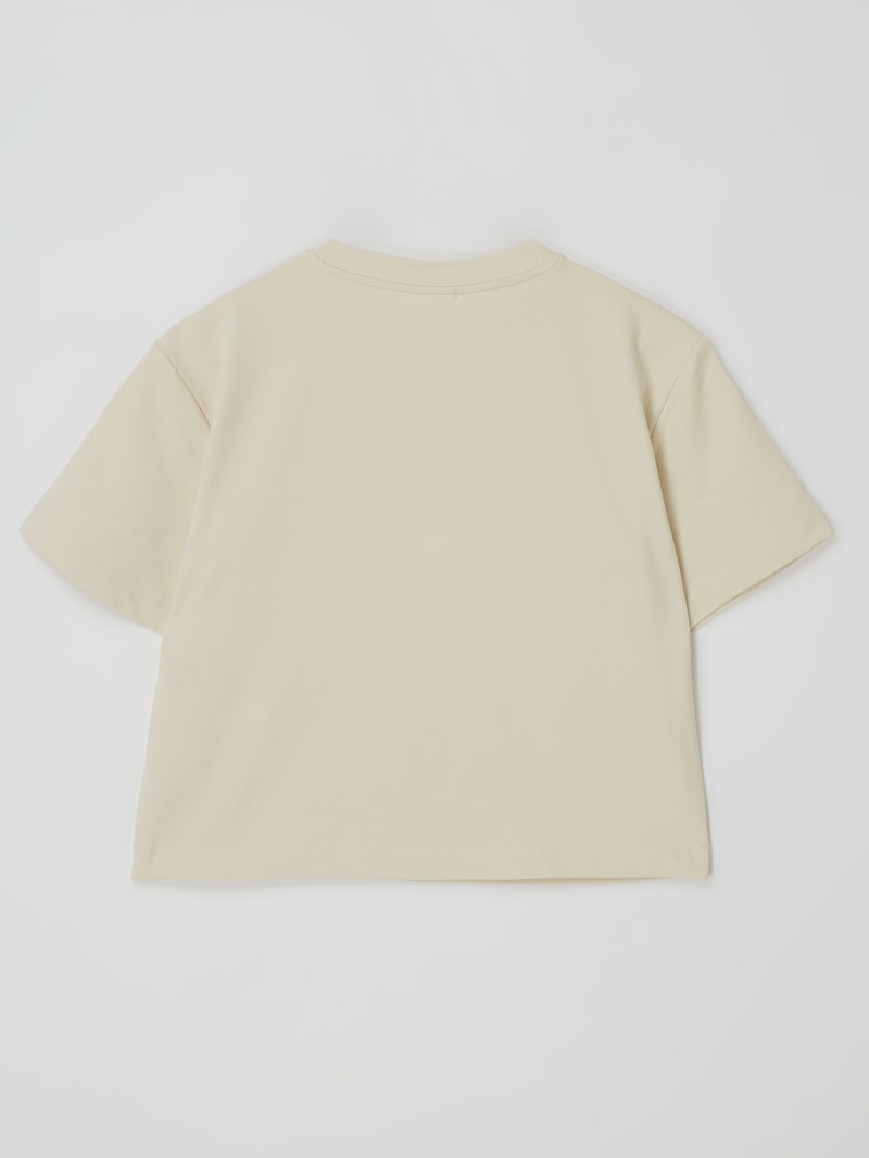 Boxy Fit T-Shirt mit Print in ecru