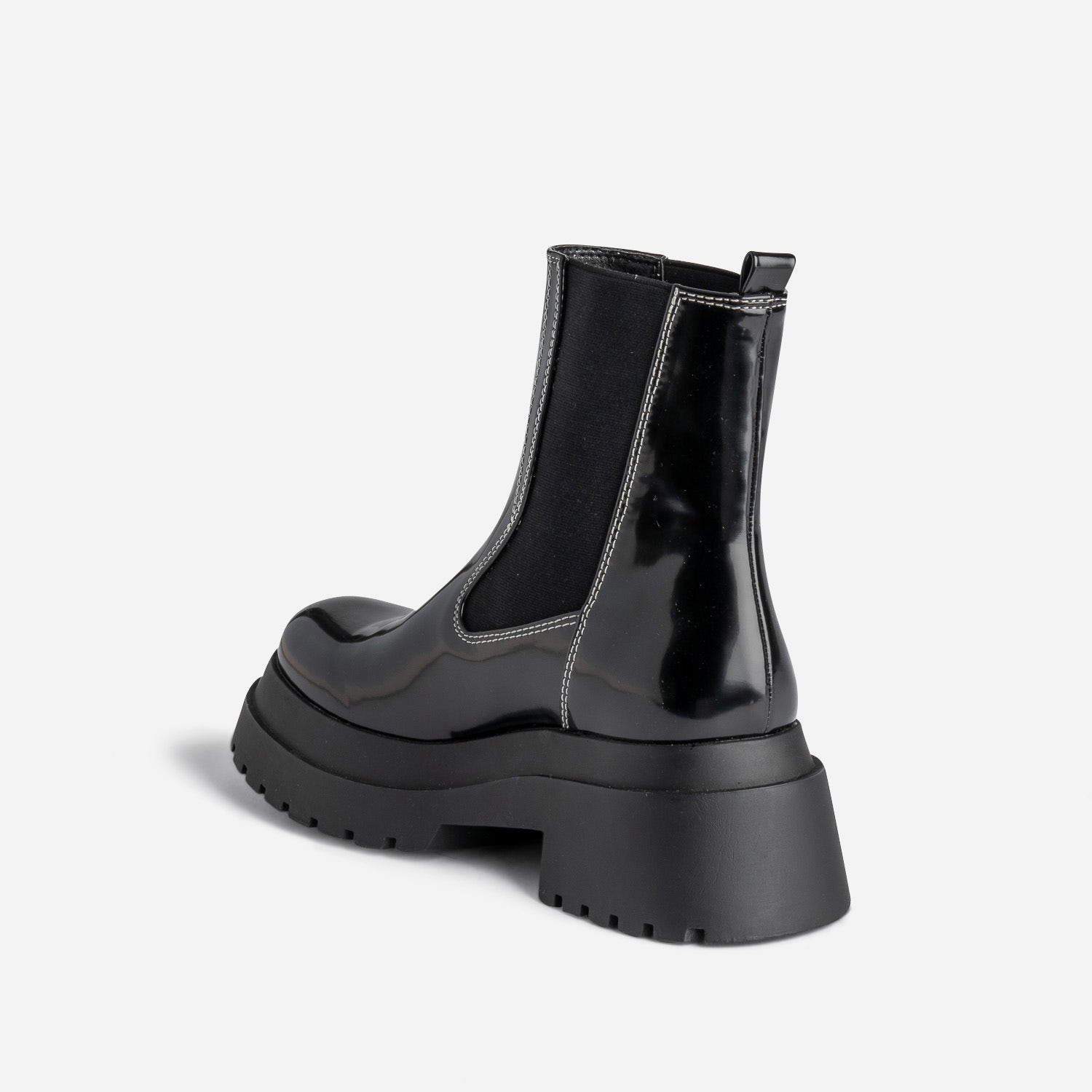 Chelsea boots TEXTO noir glacé cranté