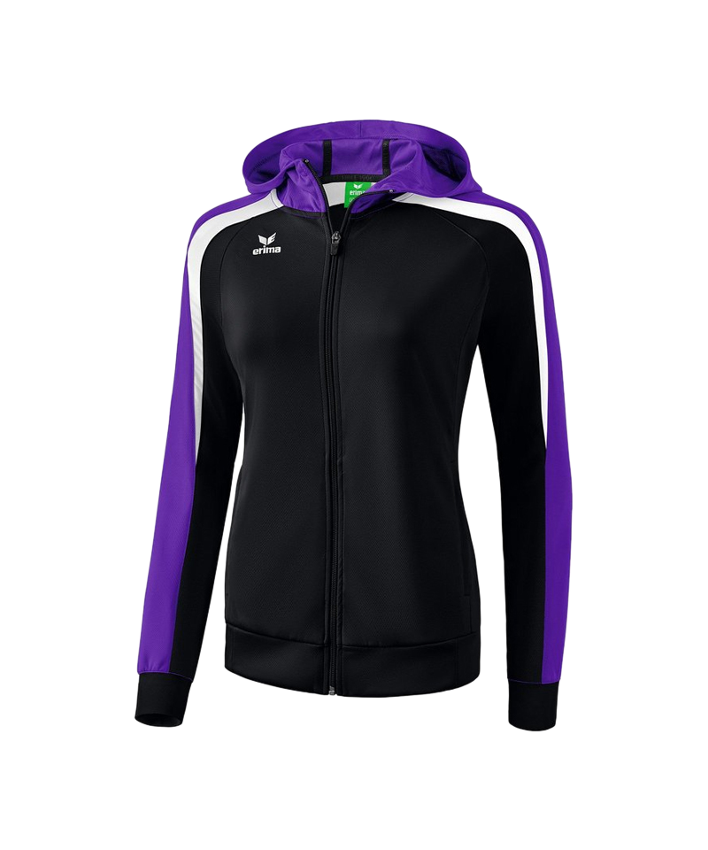 Erima Liga 2.0 Kapuzenjacke Damen Schwarz Lila