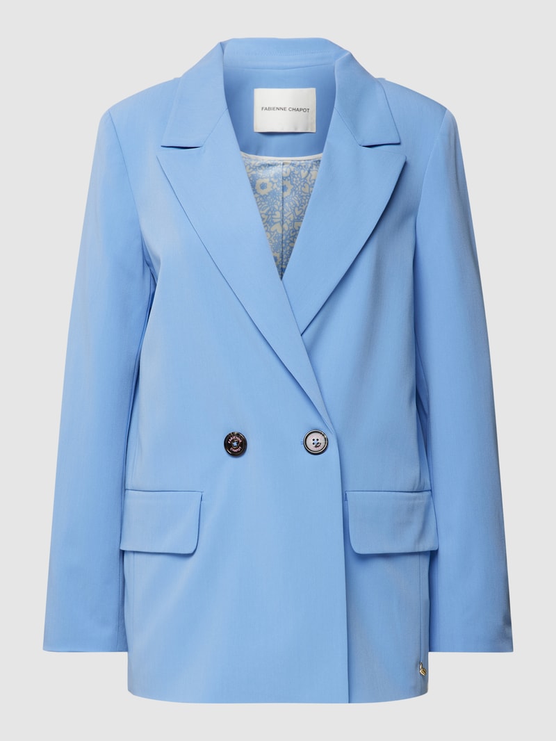Blazer mit Pattentaschen Modell 'Benny Blazer' in hellblau