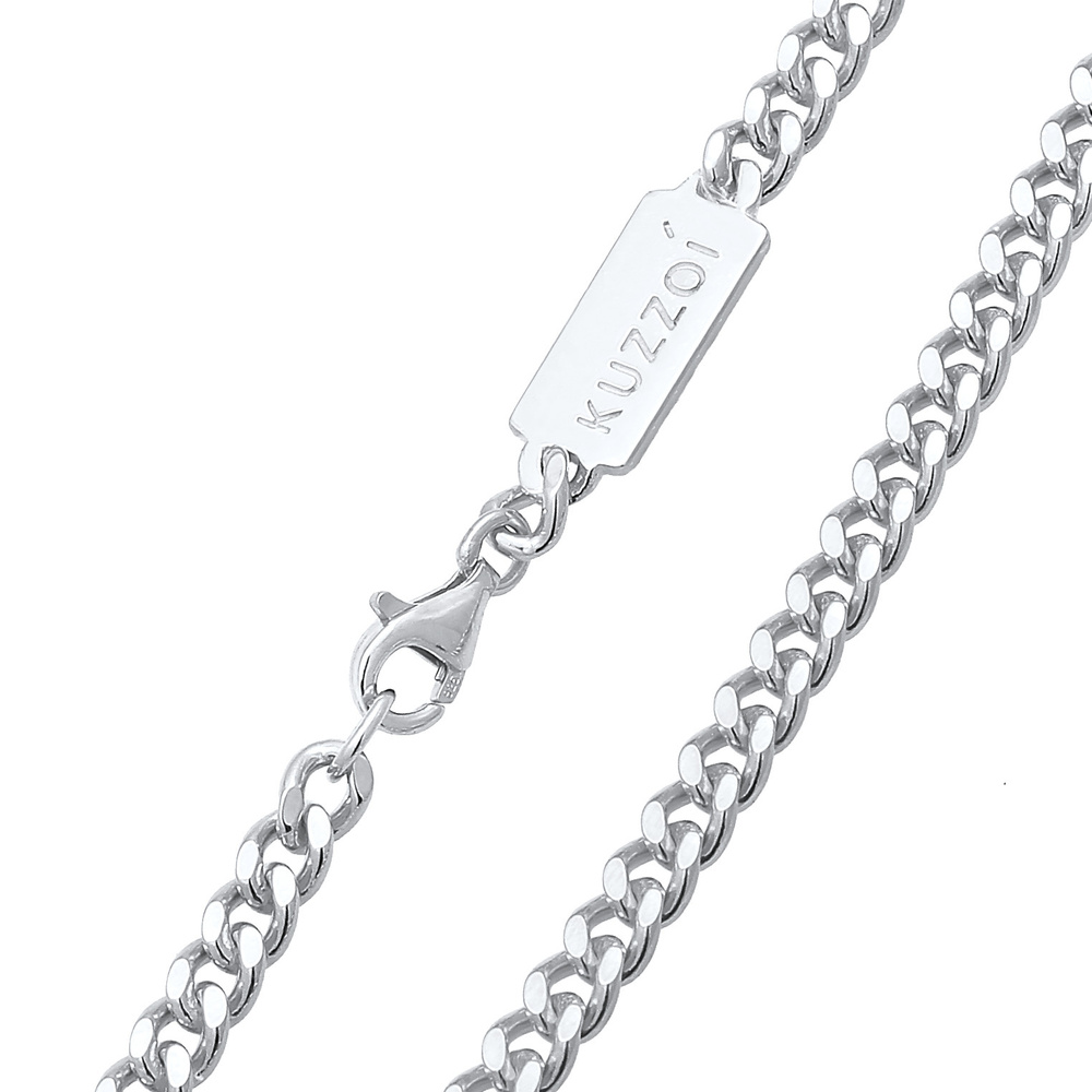 KUZZOI KUZZOI Bracelet Chaîne de Réservoirs Massif Trend Bracelet Homme - (925/1000) Arg Bracelet
