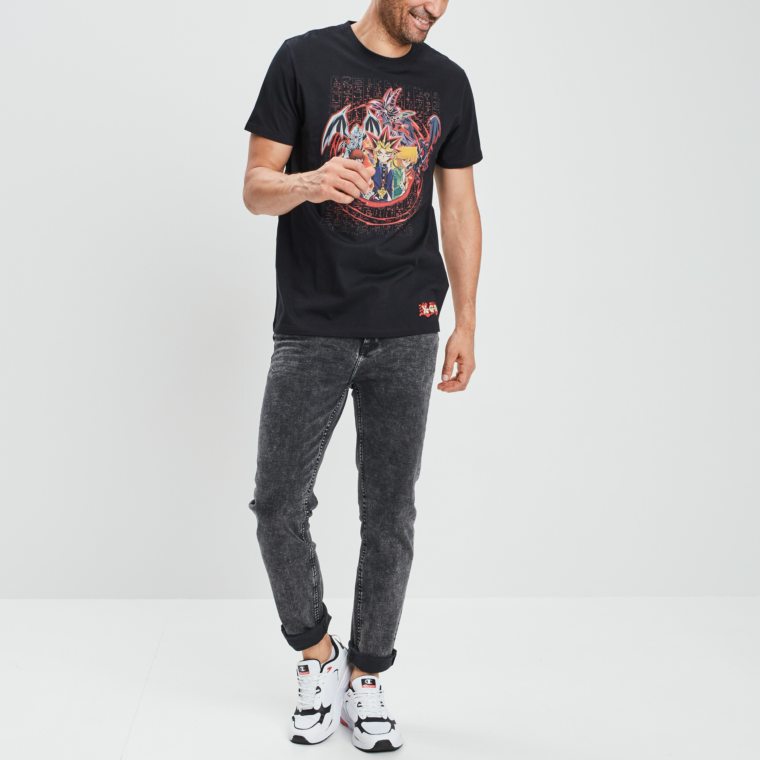 T-shirt Yu-Gi-Oh noir homme | La Halle