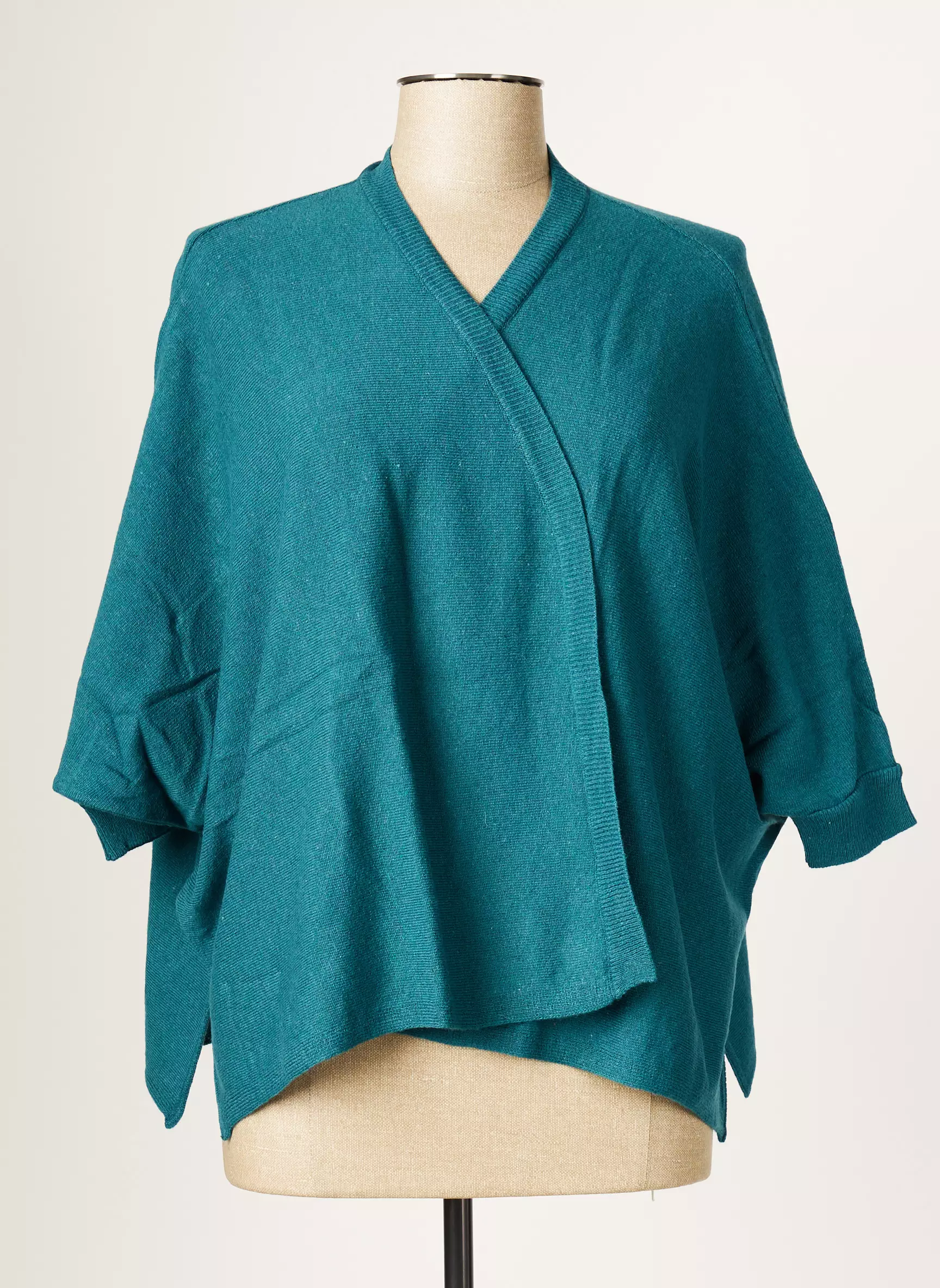 Blanc Boheme Cardigans Femme couleur bleu