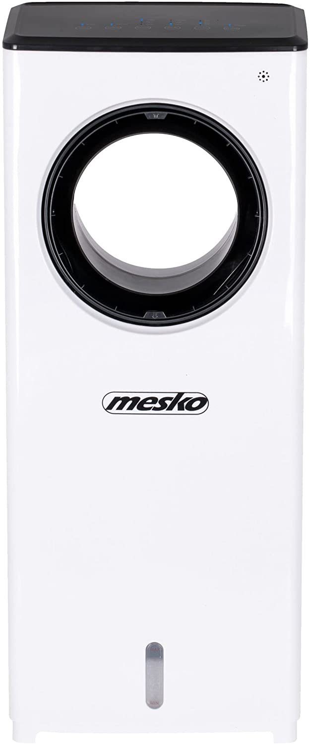 JUNG Ventilatorkombigerät BLADELESS mobiles Klimagerät ohne Abluftschlauch, Wasserkühlung, Aircooler, Timer Aircondition 80W Luftkühler leise Ventilator Kühler