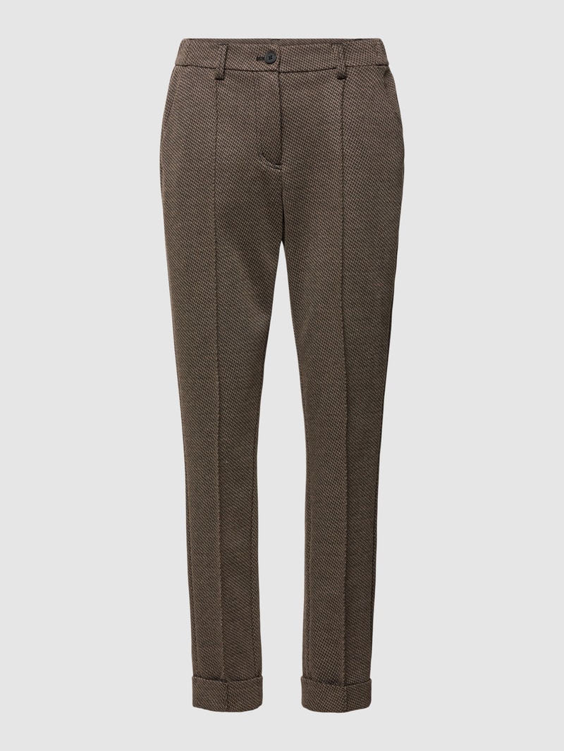 Hose mit Beinumschlag in taupe
