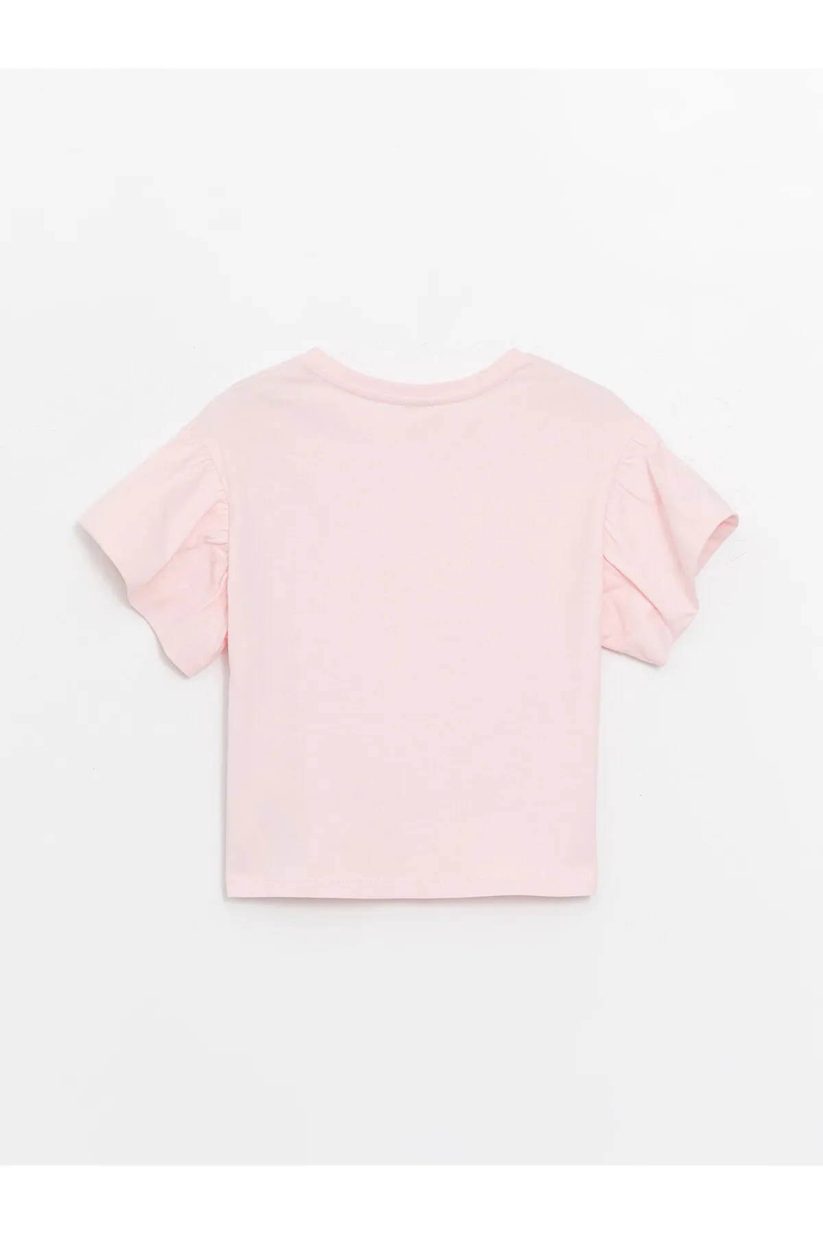LC Waikiki  Bedrucktes kurzärmliges Mädchen-T-Shirt mit Rundhalsausschnitt