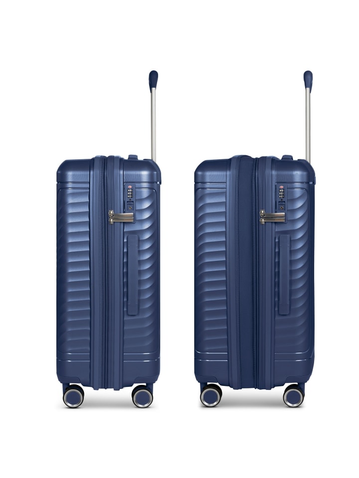 PICARD Vienna 4 Rollen Kofferset 3-teilig mit Dehnfalte in navy blue günstig kaufen onesize