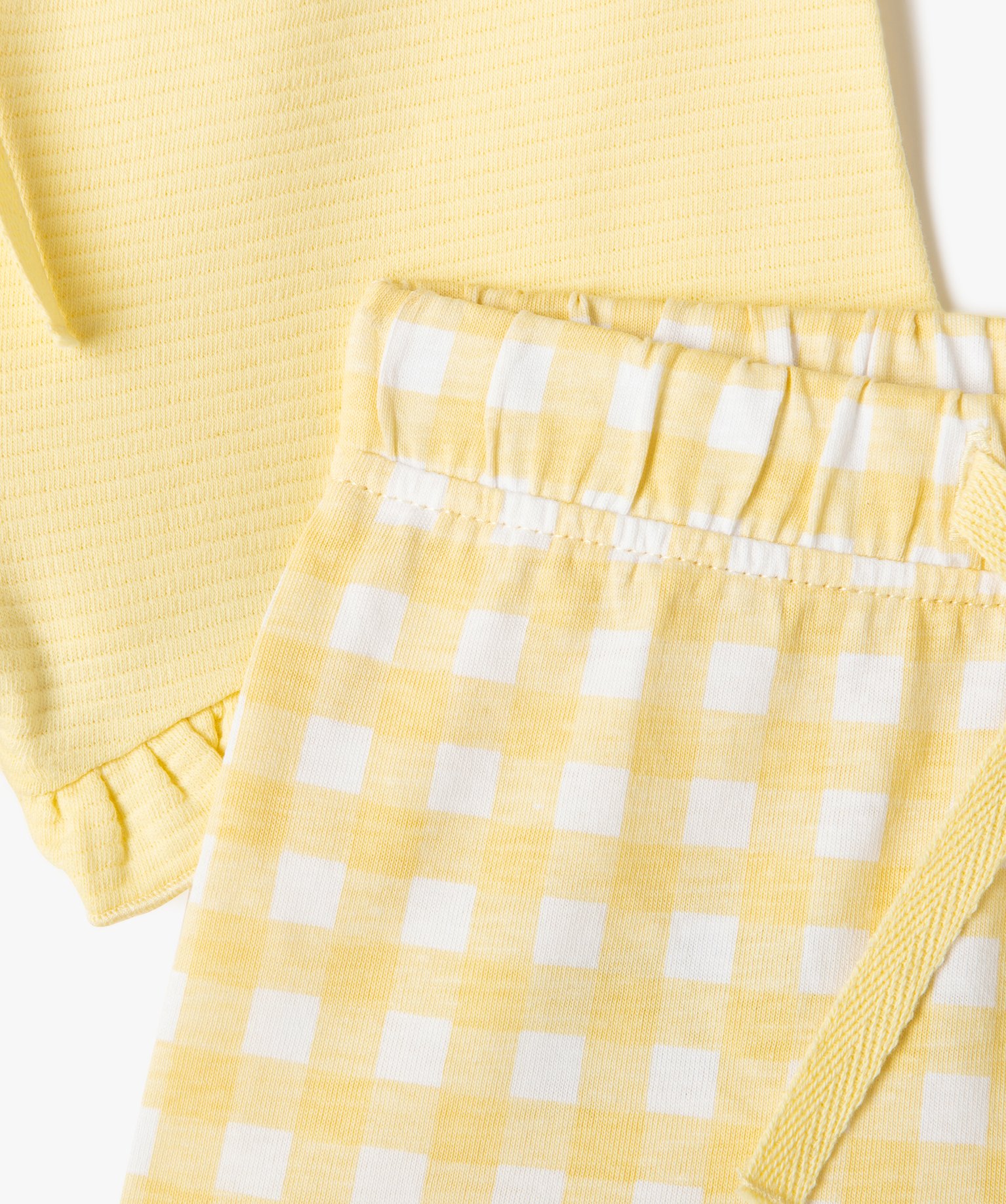 Short en coton avec volants bébé fille (lot de 2) jaune | GEMO
