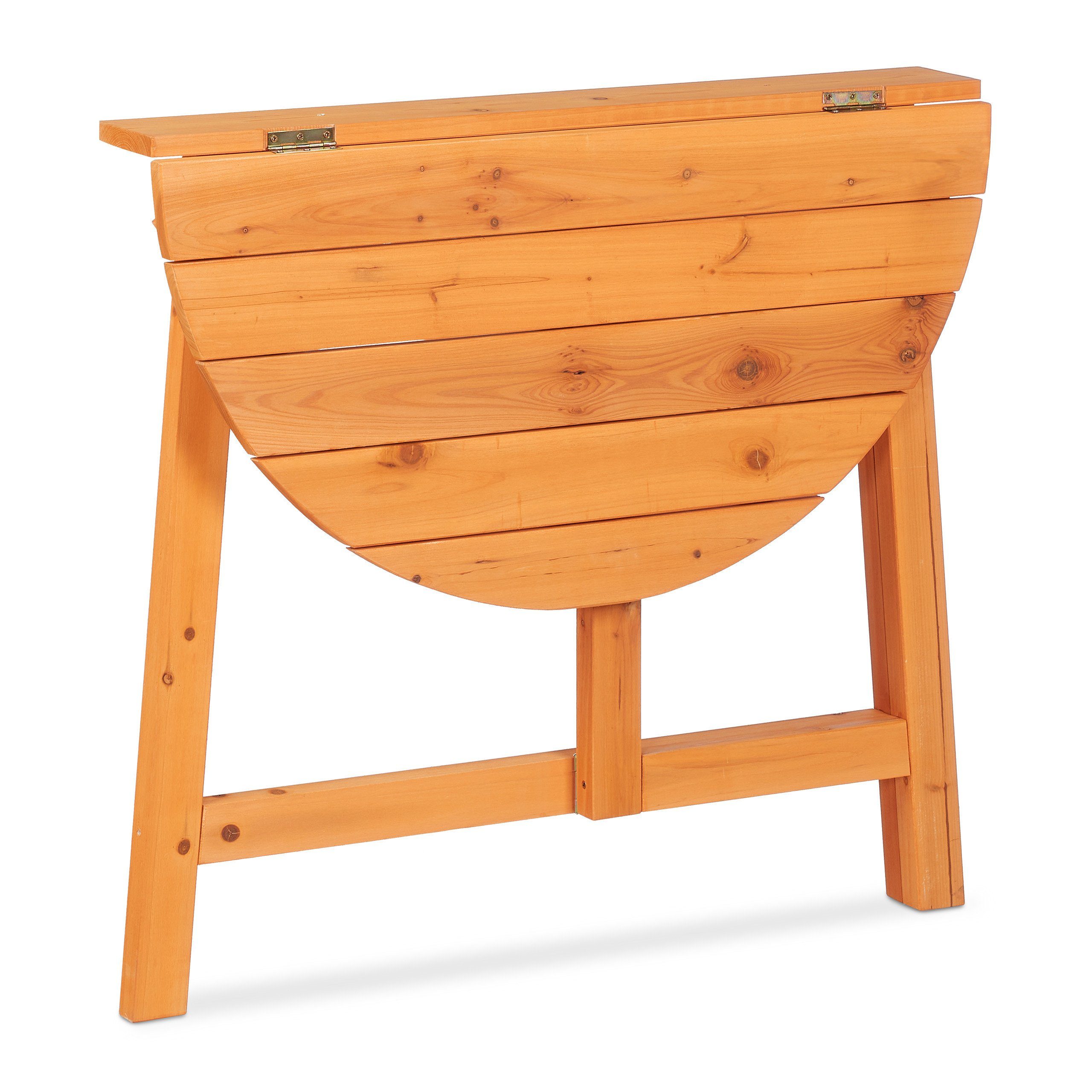 relaxdays Klapptisch Halbrunder Klapptisch aus Holz