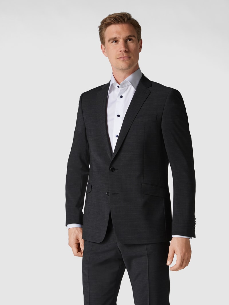 Slim Fit 2-Knopf-Sakko mit Stretch-Anteil 'Flex Cross' in anthrazit