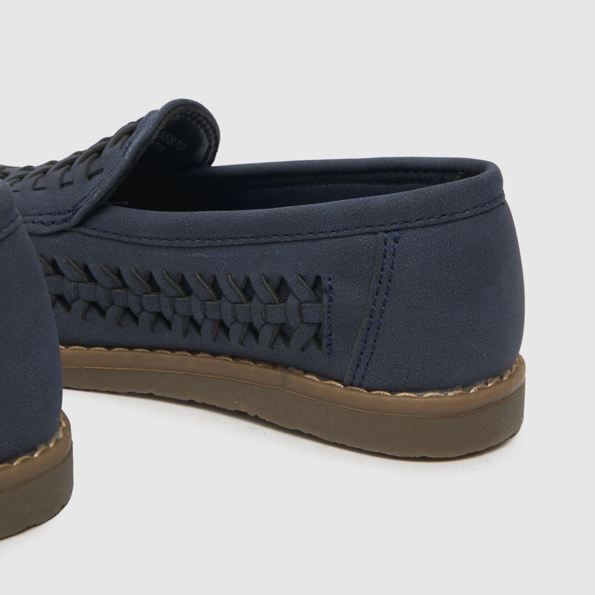 schuh marinblå laservävda pojkskor för småbarn